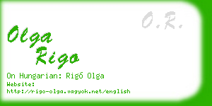 olga rigo business card